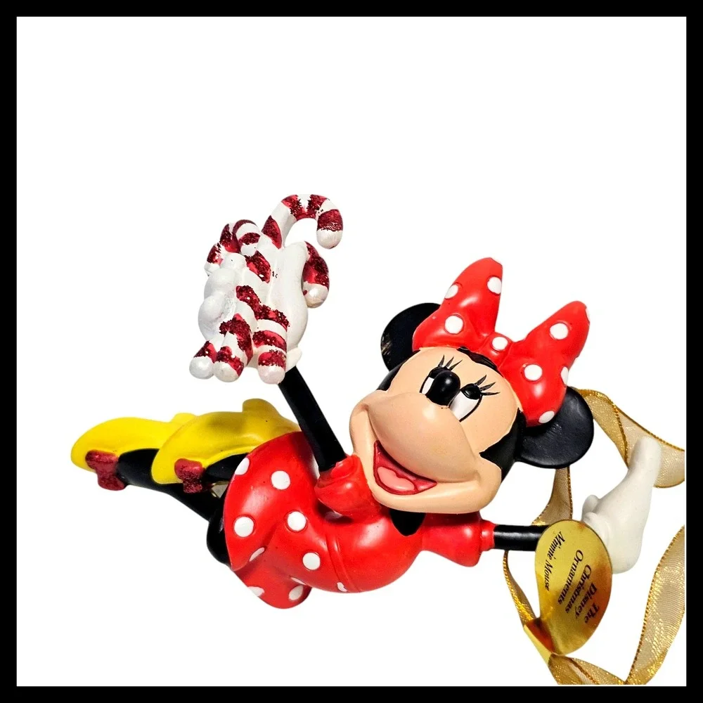Disney Minnie Mouse Christmas Ornament Candy Cane Holiday Decoration Dunbey Mint